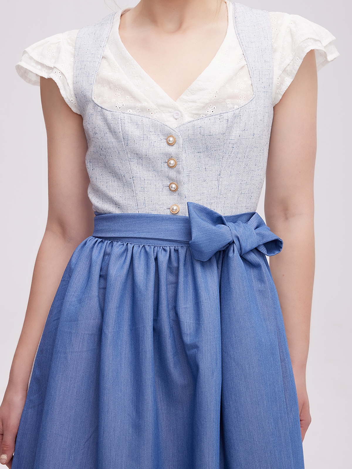 Dirndl Wildleder in Blau